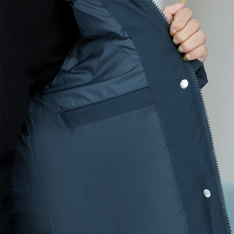 Real Fur Collar Middle Age Women's Down Coats Winter Vintage Parkas Plus Size Elegant Thick Warm Down Jackets Woman Outerwears