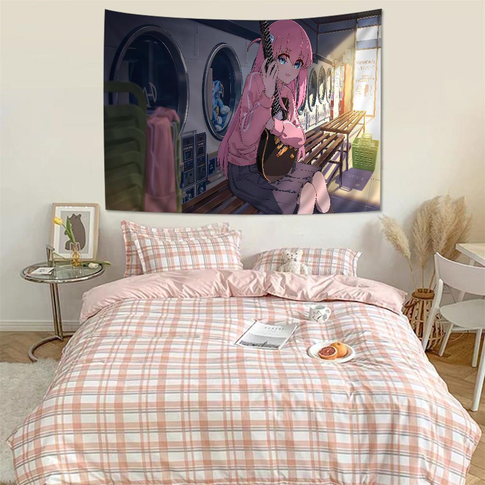 BOCCHI THE ROCK Anime Tapestry Art Printing Japanese Wall Tapestry Anime Wall Hanging Home Decor