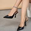 2026 European-Style Women's Pointed-Toe Stiletto High Heels: Summer Closed-Toe Large Size Sandals