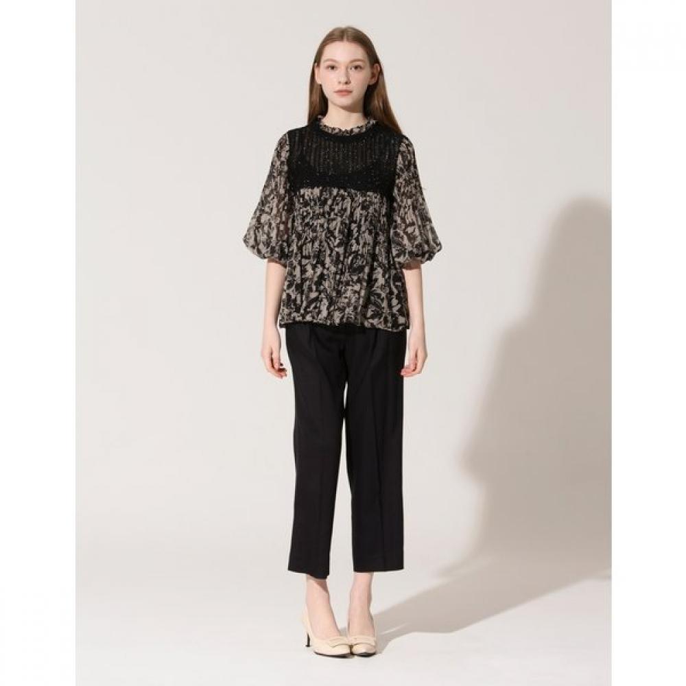 SON JUNG WAN Linen One Pleat Slacks Zsl6262041