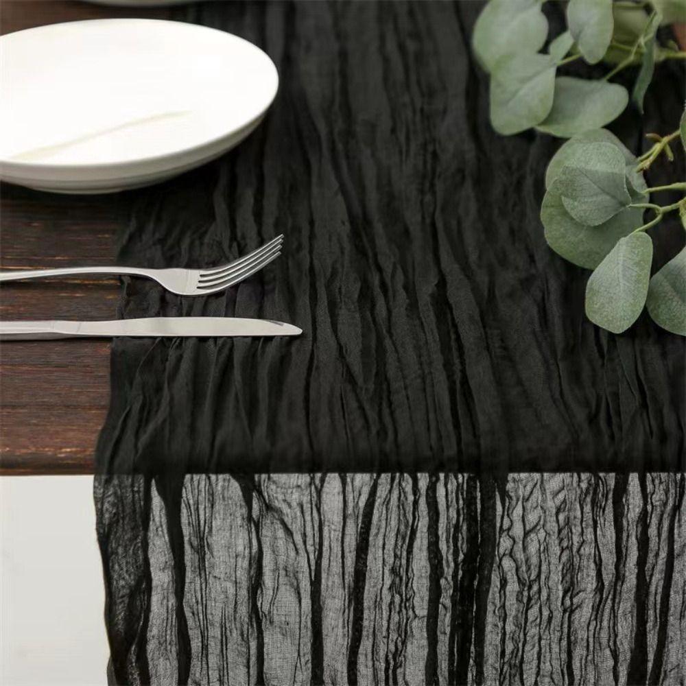 Rustic Country Gauze Tablecloth Vintage Cheesecloth Table Setting Table Runners  Birthday