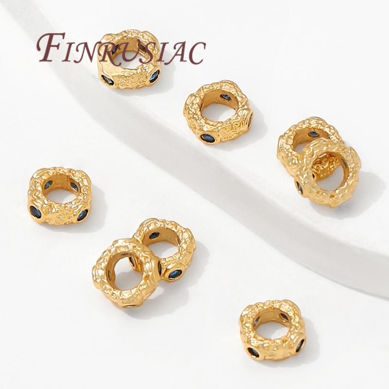 18K Gold Plated Beads For Jewelry Making,Loose Spacer Beads For Bracelets Accessories,,Bead Separators DIY Necklace Findings
