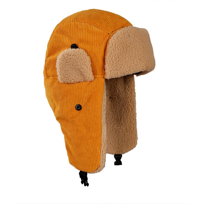 

Новая шапка Lei Feng корейской версии, модная утолщенная теплая лыжная шапка, велосипедная шапка-ушанка для активного отдыха, ветрозащитное качество One Size оранжевый