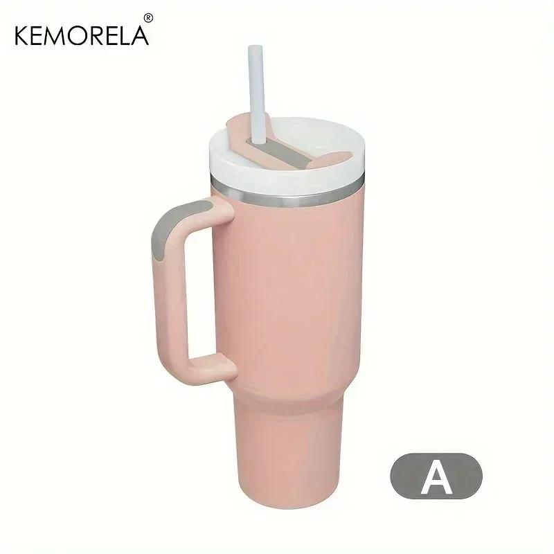 40oz 304 Steel Insulated Water Bottle Thermal Coffee Car Mug Cold Mugs Vacuum Flask With Handle Straw For Sport
