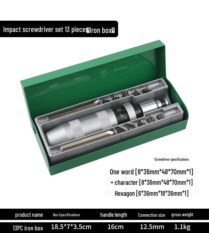 Impact Manual Screwdriver Set, 7-Piece - For Stubborn Screw and Broken Head Removal