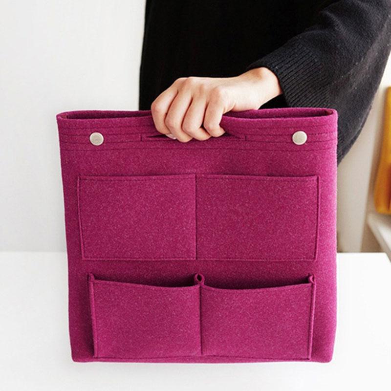 

Многофункциональная косметичка, органайзер для сумок с фетровой вставкой, многокарманные косметички в органайзере для сумок и формирователей сумок