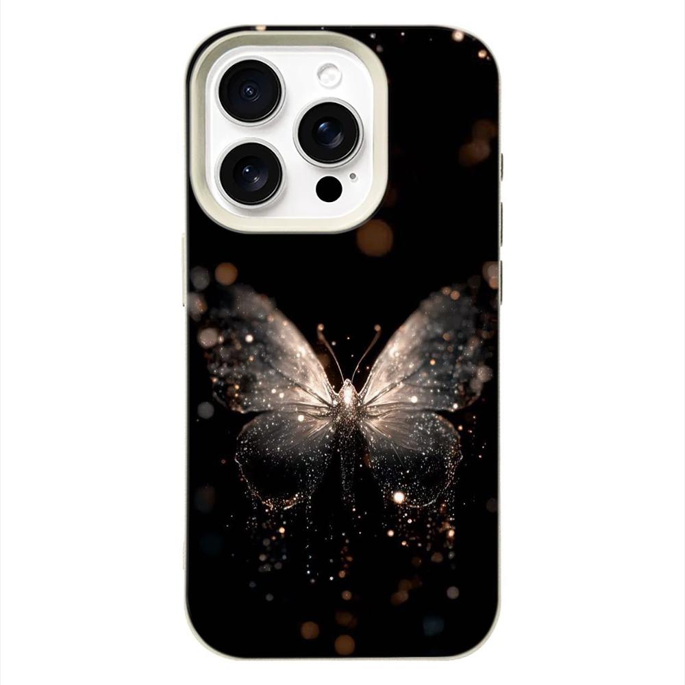 Beautiful Butterfly Phone Case For IPhone 17 16 E 12 15 14 13 11 Pro Max 14 Plus 17 Air Luxury Matte Soft Silicone Cover Case