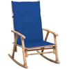 VidaXL Rocking Chair, with Cushion, Bamboo