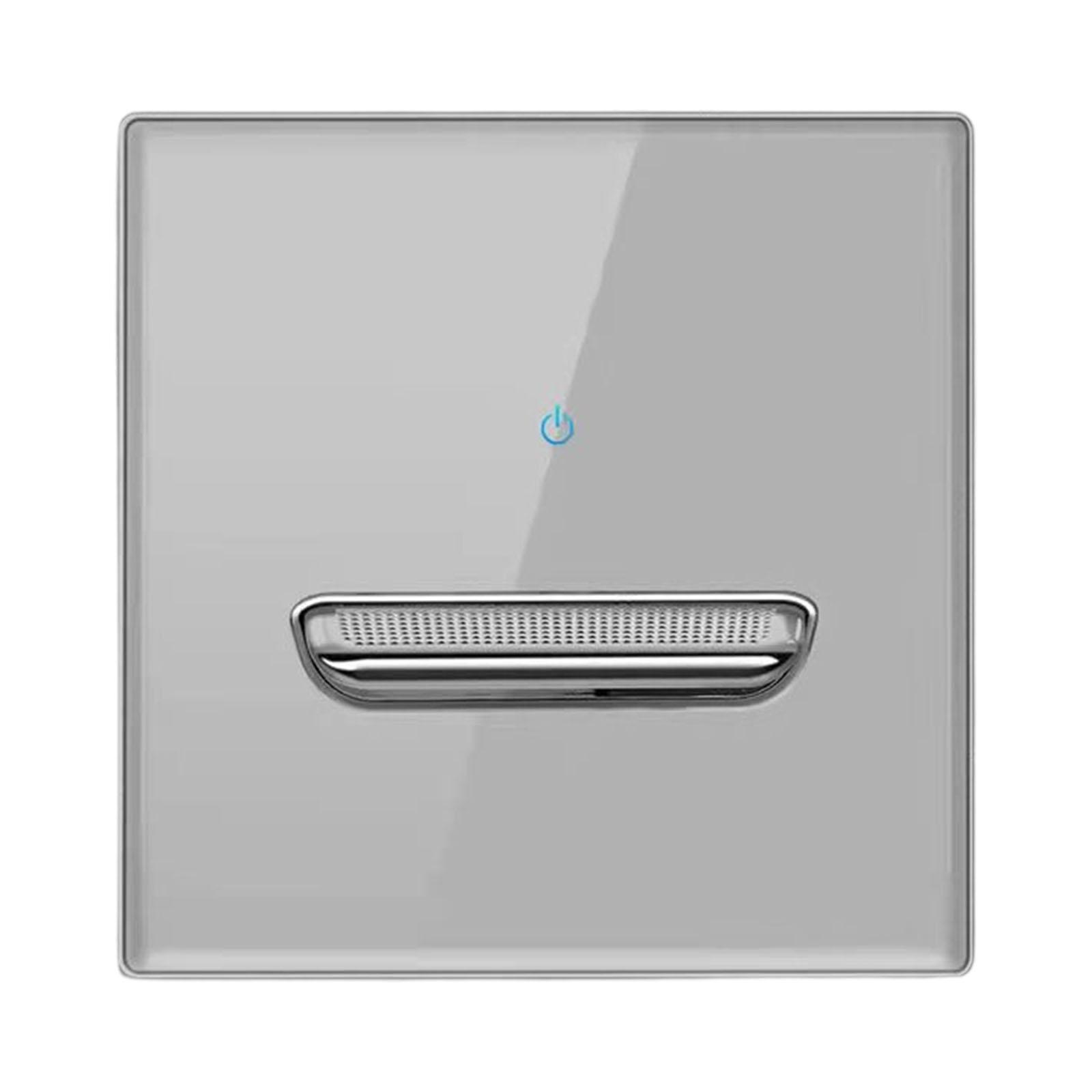 

Contemporary 86mm Toggles Switches Panel LED Backlight Hardened Glass Surfaces Easy Installation Wall Plate for Home Office