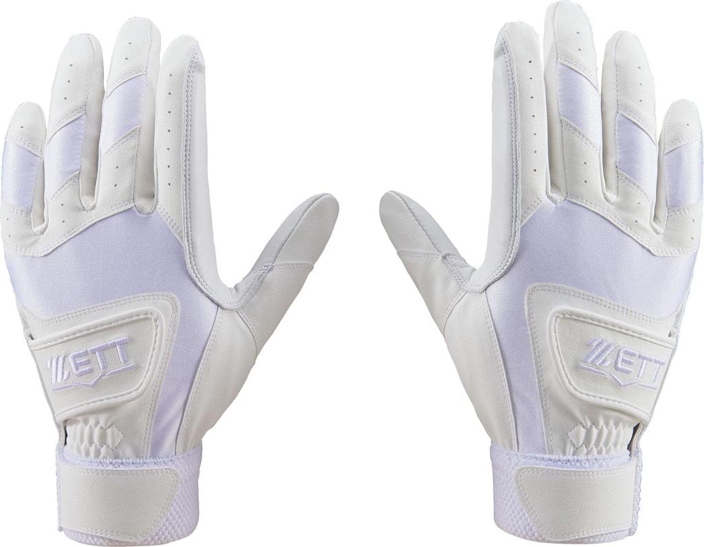 ZETT Baseball Batting High School Student White Size M Gloves, Compatible, Ambidextrous, (1100), (BG16811HSW)