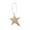 shesay Embossed Tin Ornament Key Charm Display Motif Nordic Korean Star (Gold)