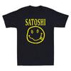 Herren- und Damen-T-Shirts Satoshi Gelbes Lächeln Lustige Parodie Meme Vintage