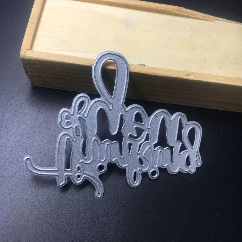 Думая, что вы буква металлическая резка кристаллы трафареты Die Cut DIY альбом альбом бумага карточка тиснение