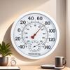 9,84 Zoll Großes Mechanisches Thermometer Hygrometer, Weißes Zifferblatt, Batteriefrei, Temperatur-Feuchtigkeits-Monitor für Zuhause, Fabrik, Lagerhaus