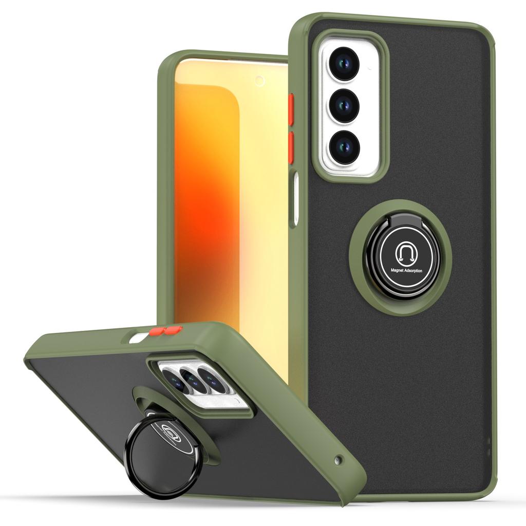 Carcasă Mată Tip Armură Pentru Motorola Moto Edge 2021 Capac Inel Suport Magnetic Suport Coajă Rezistentă la Șocuri Coque Fundas