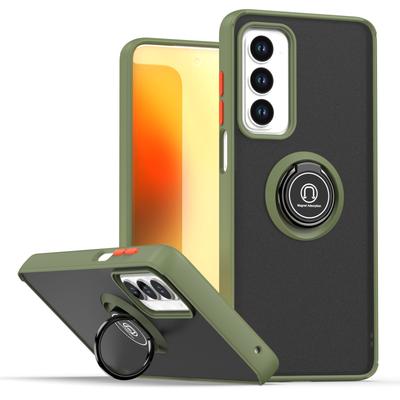 Armor Matt Hülle Für Motorola Moto Edge 2021 Cover Ring Magnetischer Ständer Halter Stoßfeste Schale Coque Fundas