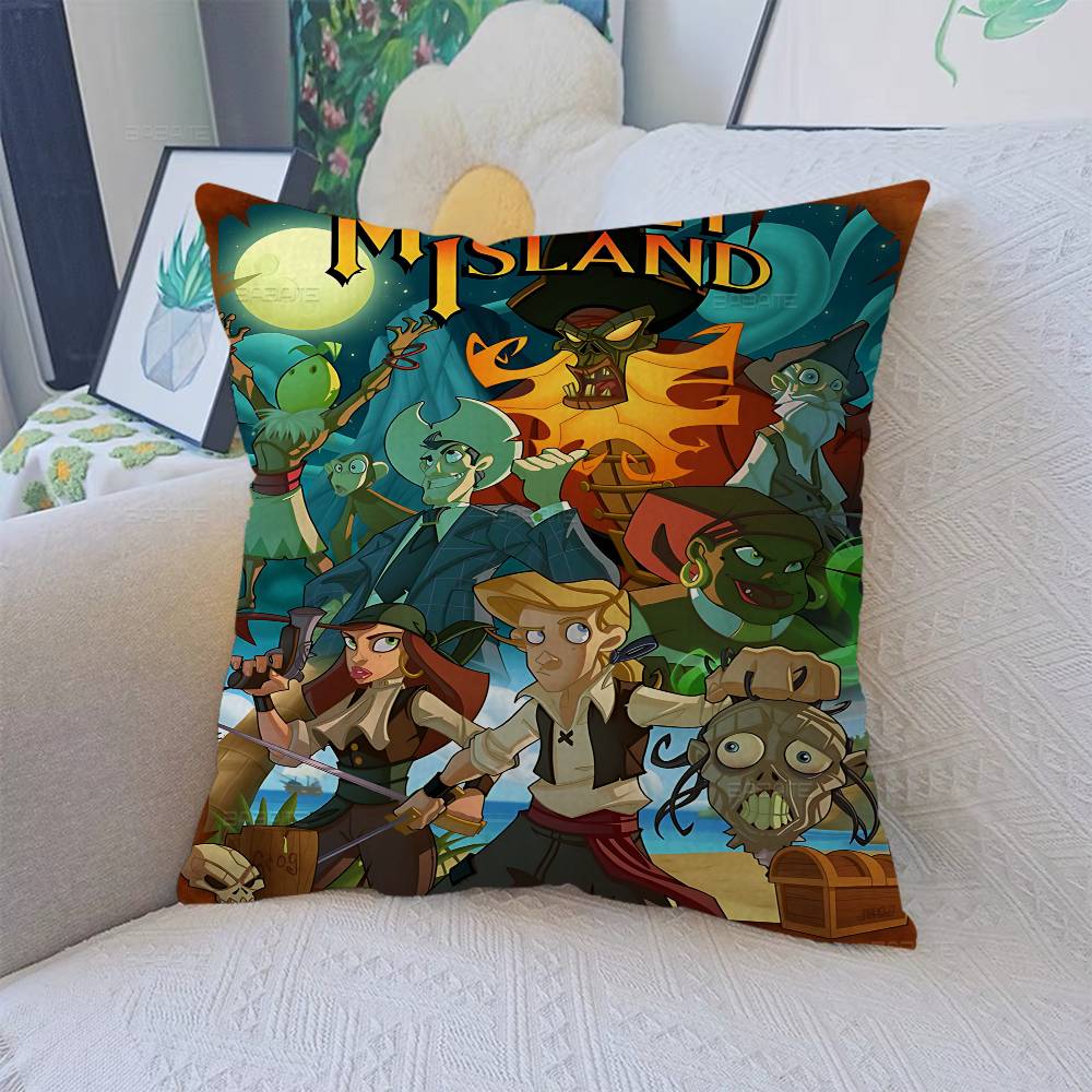 Classic Game The Secret Of Monkey Island Pillow Gift Home Office Decoration Bedroom Sofa Car Cushion Cover Case 45X45