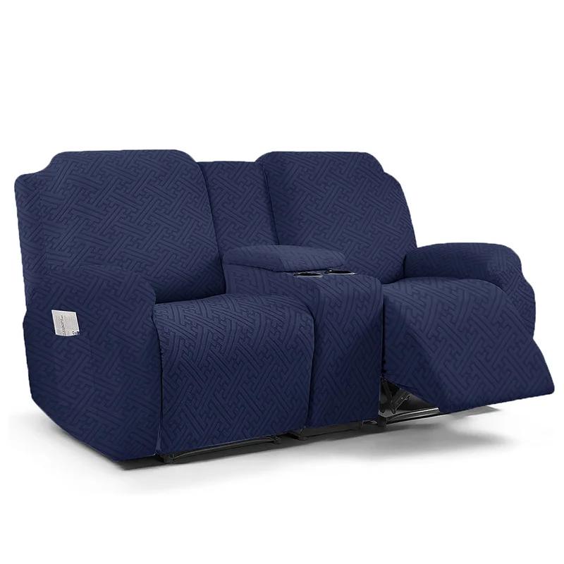 

2Set Nordic Jacquard Split Recliner Armchair Cover with Cup Holder Anti-slip Sofa Slipcover Relax Couch Covers for Living Room