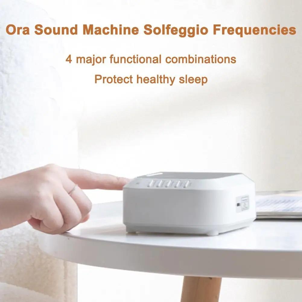 White Noise Sound Machine 28 Solfeggio Frequencies Rechargeable Portable Baby Sleep Machine Soothing Sounds Sleep Therapy Sound