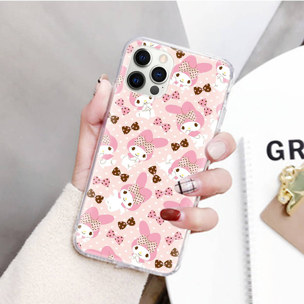 JZ4 My Melody Transparent Case for Samsung A04 A14 A23 M33 M53 Realme 10 9 C35 C55 VIVO Y02 X80 Infinix Hot 30 Note 11 Tecno Spark 8P Pro