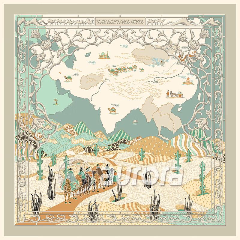 Aurora Silk Road Mulberry Silk Scarf