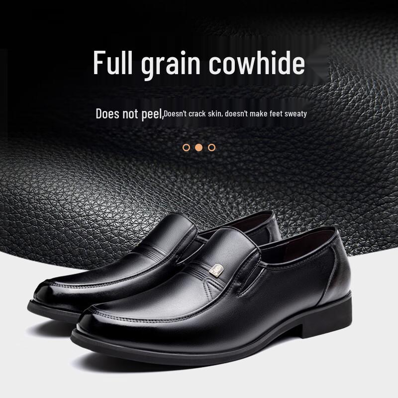 LAORENTOU Men s TLA225 Genuine Leather Slip-On Business Casual Shoes 40