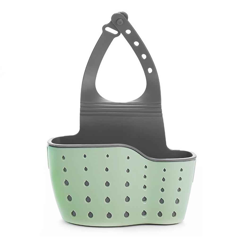 Home Storage Drain Basket Kitchen Sink Hanging Bag Adjustable Soap Sponge Hanging Drain Basket Bag Kitchen Accessories