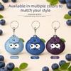 Small Blueberry Keychain Leather Key Ring Pendant Cute Leather Keychain  Business Gift