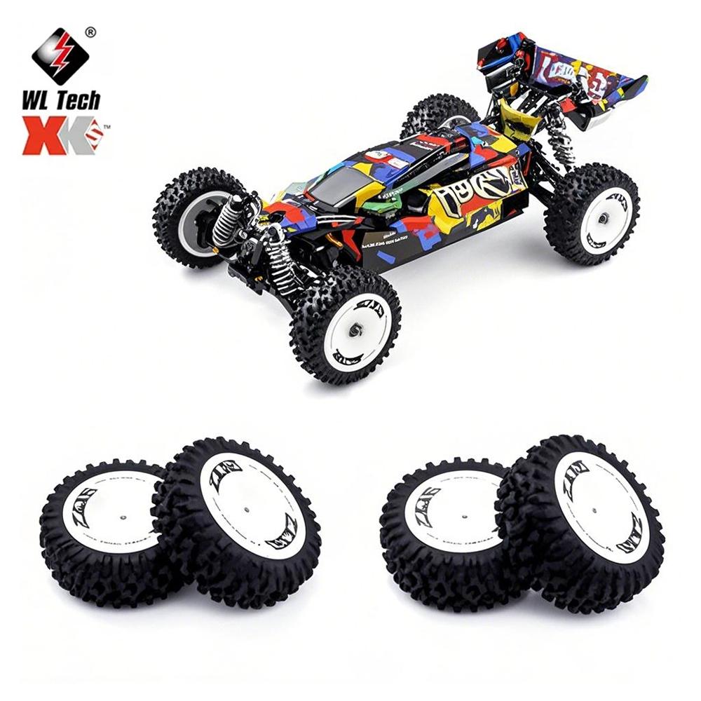 WLtoys RC Car Wheels Original Tires for 124007 124017 124019 124018 144001 144010 Remote Control Car Parts Rubber Tires Set