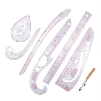 7 stücke Multi-stil Kurve Nähen Set Nähmaschine Lineal Multi-funktion Nähen Werkzeug Schneiden Lineal Kleidung Probe metrisches Lineal