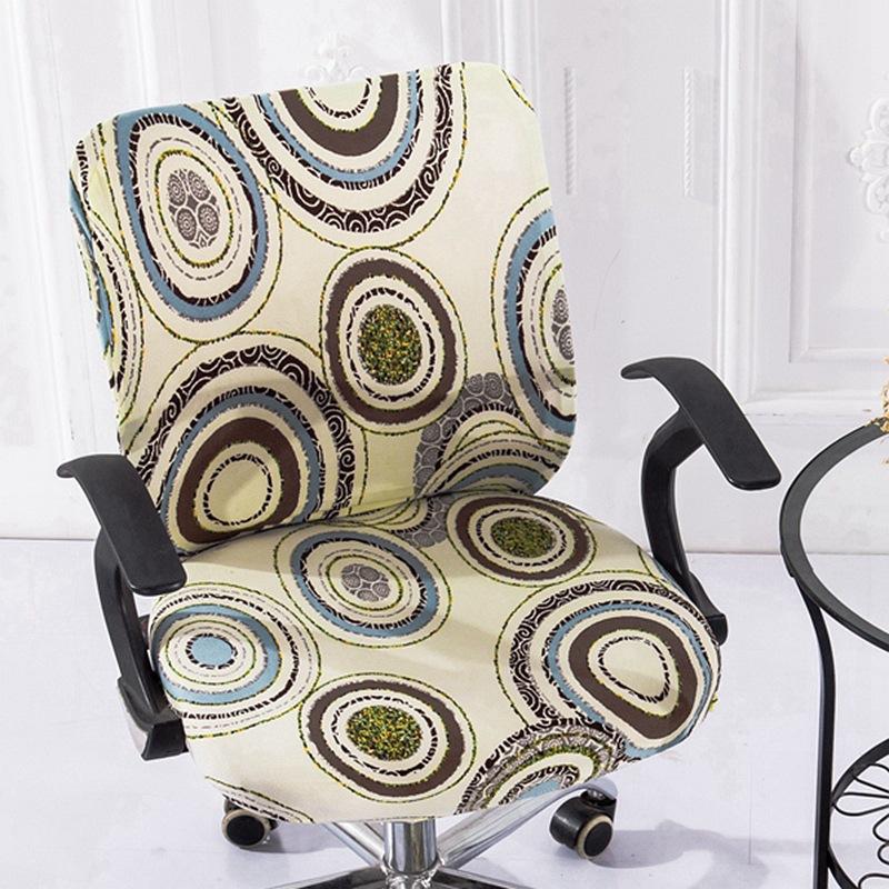 Elastic Split Chair Cover, Computer Swivel Chair Cover, Chair Cover, Office Chair Cover, Seat Cushion Cover - Printed Model