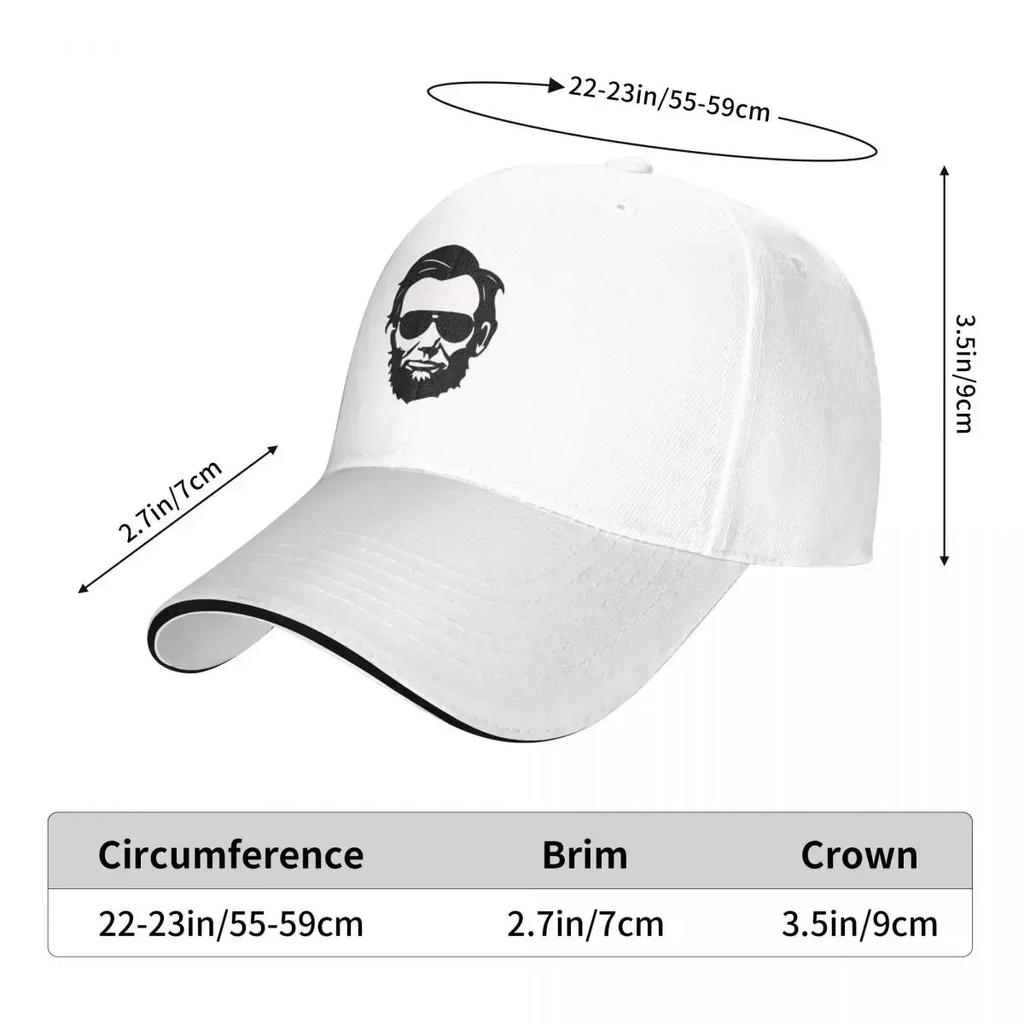 Funny Abraham Lincoln Sunglasses Honest Abe USA Cap Casual Baseball Caps Adjustable Hat Hip Hop Summer Unisex Baseball Hats