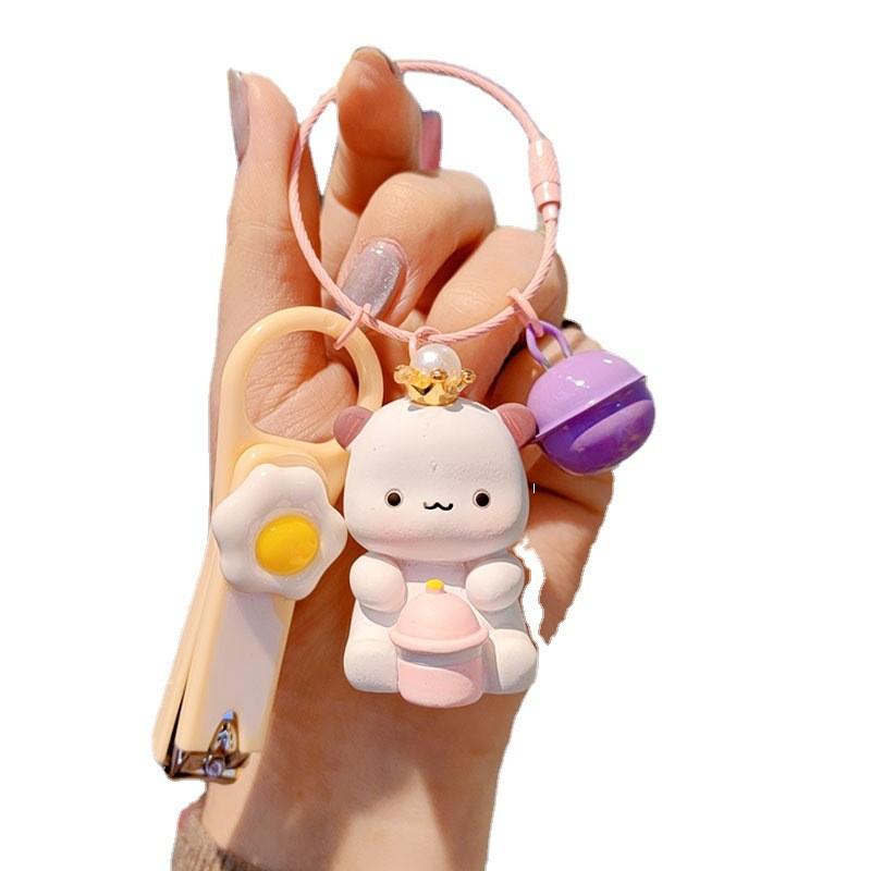 Adorable Resin Pet Keychain With Animal Figures For Travel Souvenir Gift