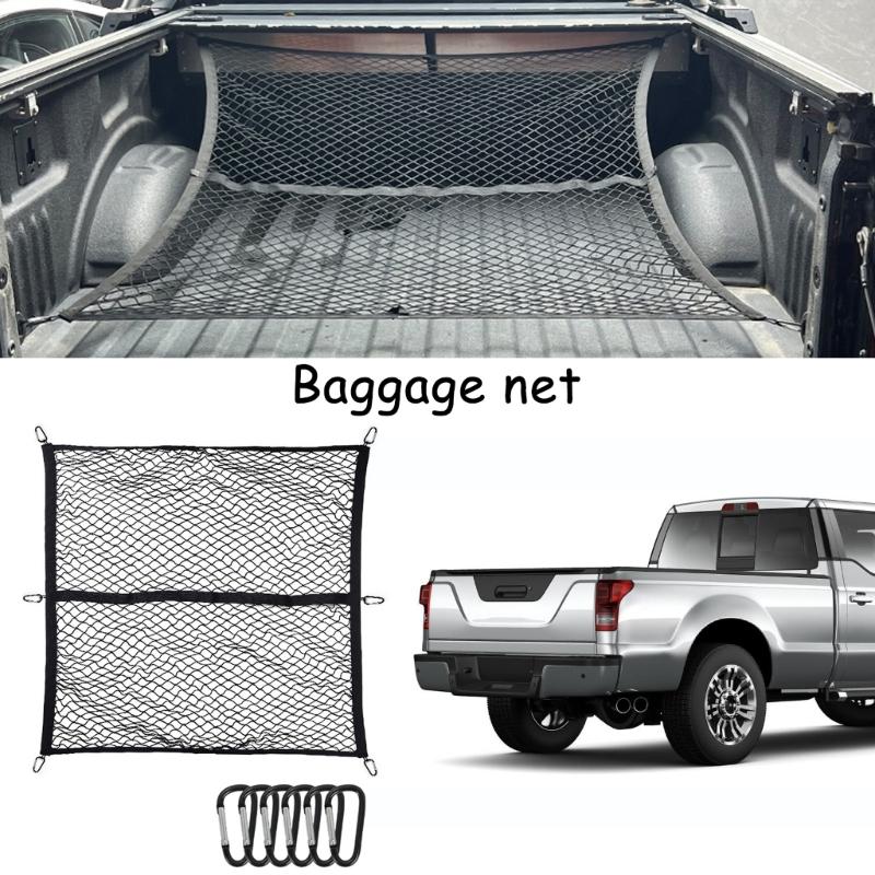 Car Rear Trunk Cargo Net Strong Load Bearing Mesh Car Storage Organizers Large Capacity Space Saving Car Net Storage