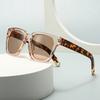 New Retro Oversized Square Women Sunglasses Fashion One Piece Leopard Shades UV400 Men Punk Sun Glasses