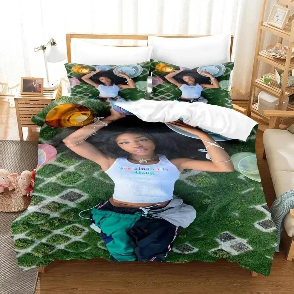 3D Print Single SZA Bedding Set Duvet Cover Bed Set Quilt Cover Pillowcase Comforter king Queen Size Boys Adult Bedding Set