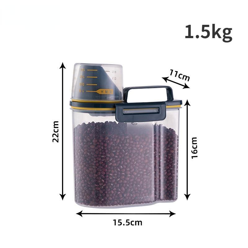 Dog and Cat Food Container with Pouring Spout and Lid, Kitchen Insect and Moisture Organizer, Rice Storage Jar, Grain Jar