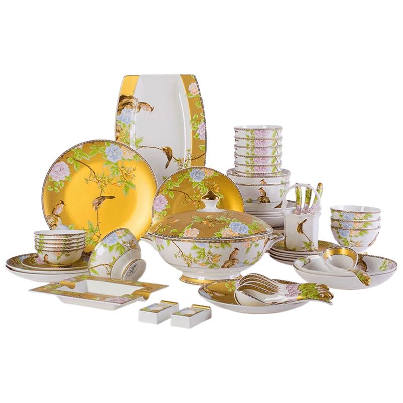 Jingdezhen Ceramic Dinnerware Set 6-Person, 40-Piece Set