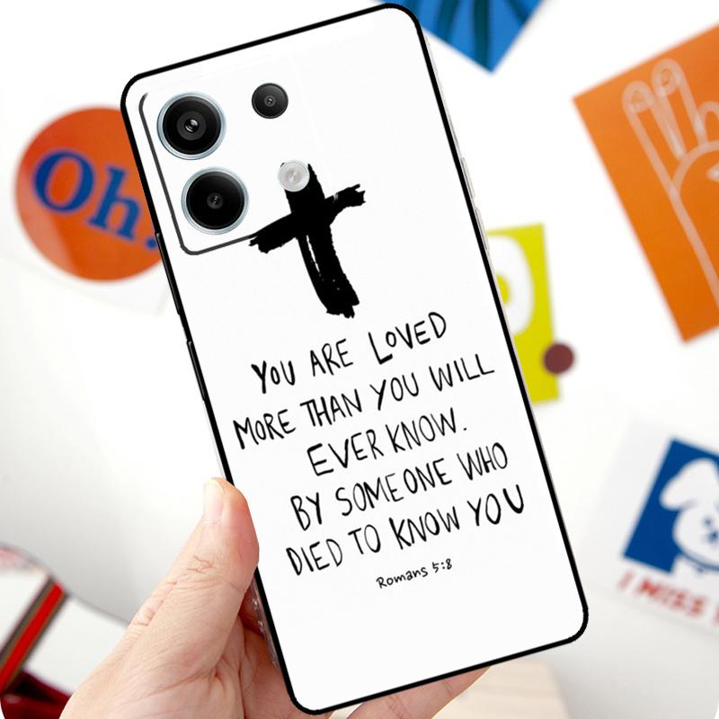 Christ Jesus Bible Verse Cross Funda For Xiaomi Redmi Note 11 10 12 13 14 Pro 10S 11S 12S Case For Redmi 15 10C 13C 12C 14C