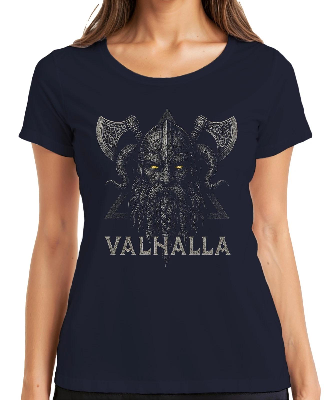 Valhalla Wikinger Krieger Odin Axt Nordisch Mythologie Berserker Damen T-Shirt S