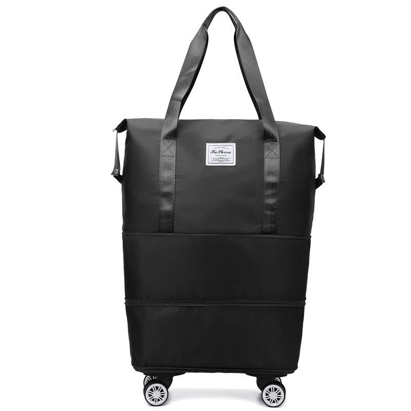 Expandable Waterproof Travel Bag with Universal Wheels and Dry/Wet Separation - Large Capacity for Students, Business, and Maternity Trips