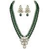 Traditional Kundan & Pearl Studded Necklace Jewellery Set For Women