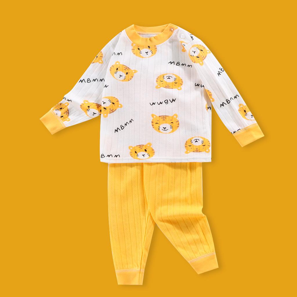 Nowe jesienne ubrania dla dzieci, długie spodnie, bawełniane garnitury, piżamy dla chłopców i dziewcząt na wiosnę i jesień, dziecięce z wysokim stanem, serwis domowy