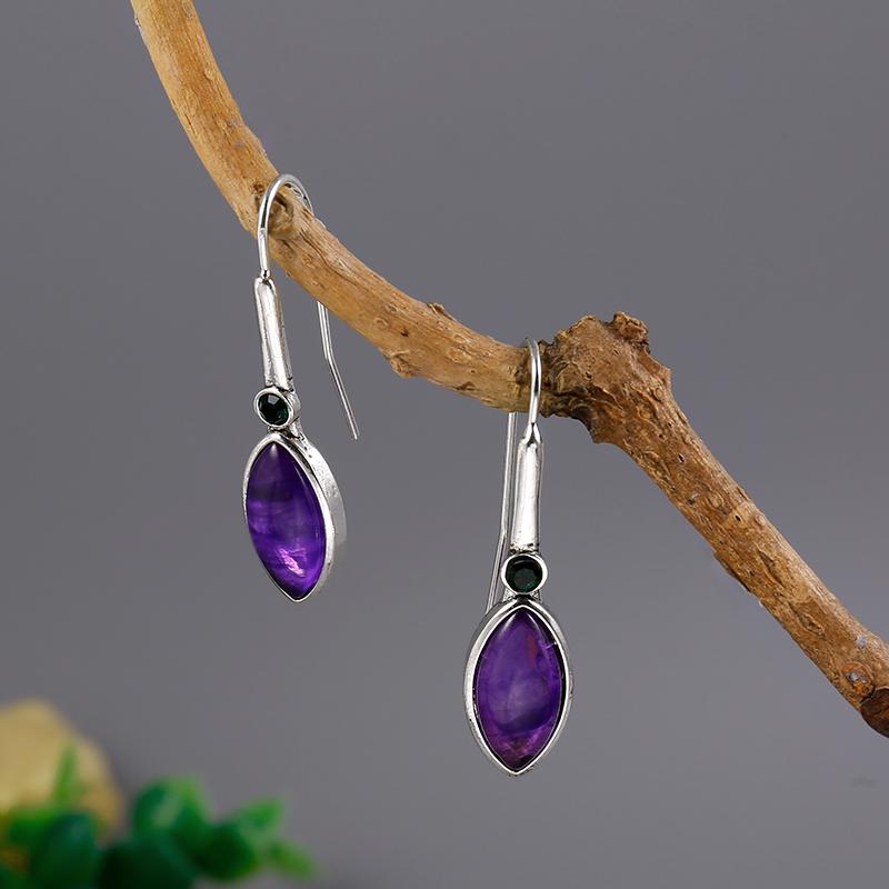 Elegant Purple Crystal Women's Earrings Wedding Engagement Wedding Earrings Jewelry Birthday Party Anniversary Gifts