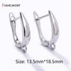 18K Gold Plated Brass Metal Earwires Basic Fasteners,Earring Fixtures,Inlaid Zircon Earring Hooks,Earring Making Supplies