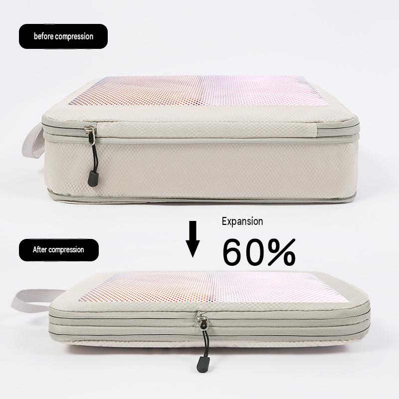 Waterproof Travel Packing Cubes Set, Thick Compression Bags for Clothes Underwear Shoes, Luggage Organizer Bags