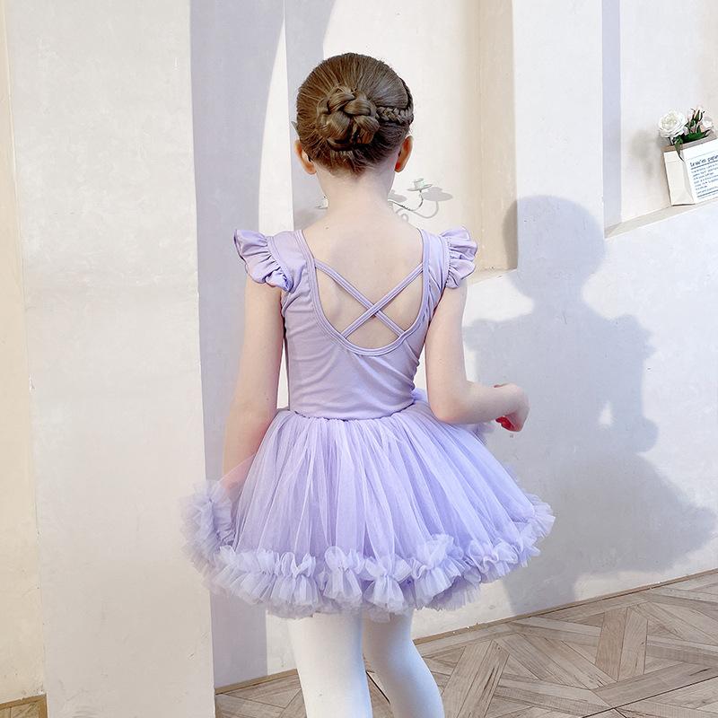 Children's Dance Clothing Autumn Girls Practice Clothing Sleeveless Grade Examination Chinese Dance Toddler Tutu Two-piece Set