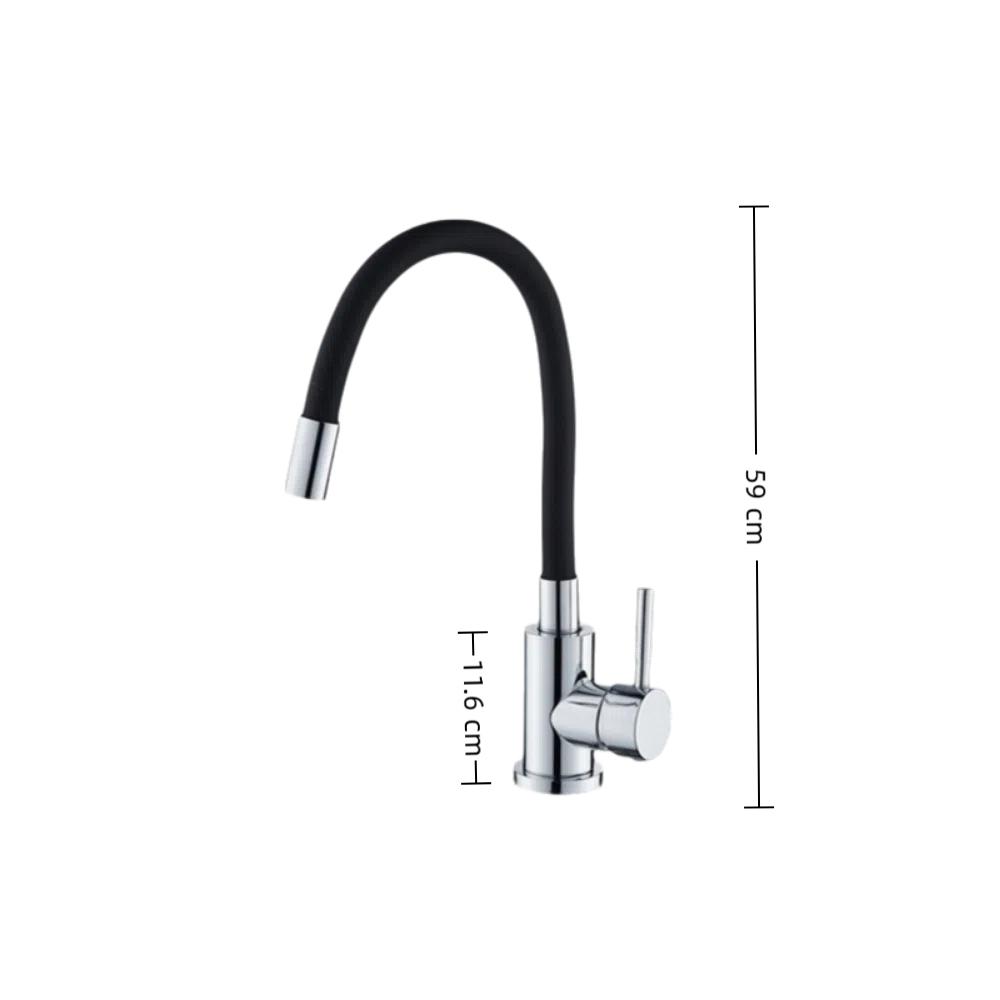 Universal Rotational Kitchen Faucet Stainless Steel Splash Proof Single Cold Tap Mounted Kitchen Sink Tap Balcony Wash Basin