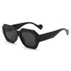 Modern Luxe Polygonal Sunglasses: Men's High-End European-American Street Style