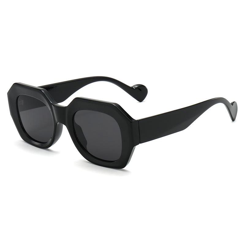 Modern Luxe Polygonal Sunglasses: Men's High-End European-American Street Style